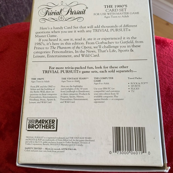 Trivial Pursuit The 1980’s Card Set - Picture 2 of 5